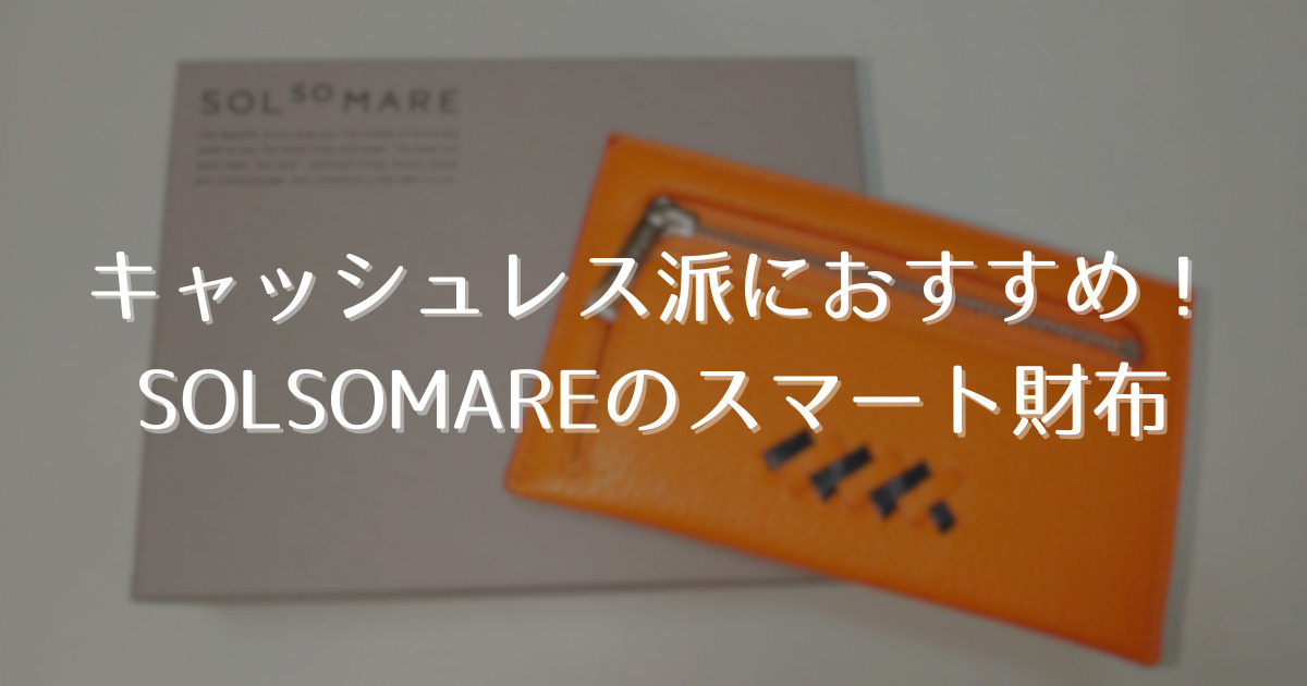 SOLSOMARE（ソルソマーレ）キャッシュレス派におすすめの薄型スマート財布レビュー アイキャッチ画像